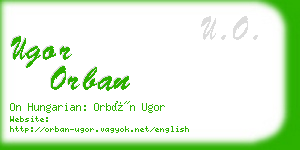 ugor orban business card